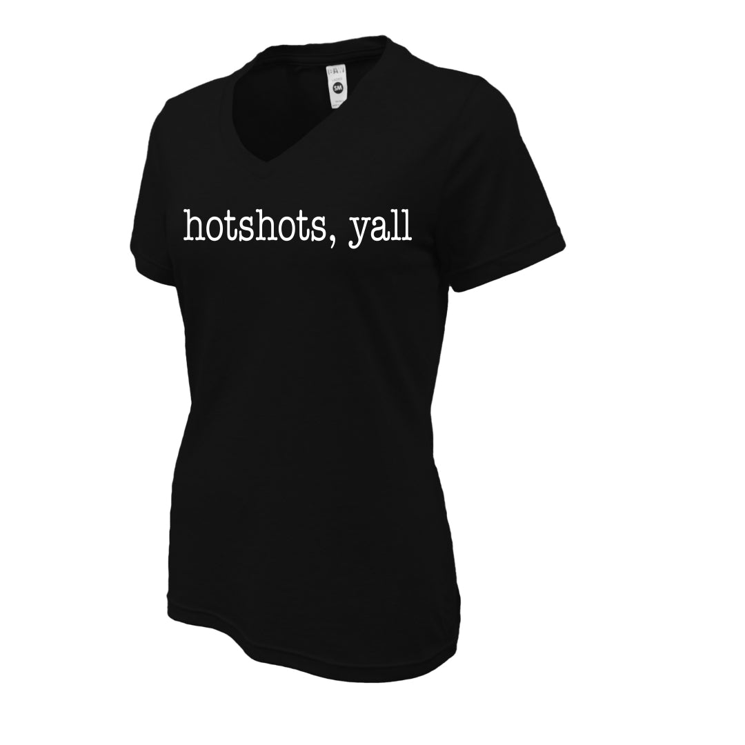 "Hotshots Y'all" Women Soft-Tek Blend V-neck T-Shirt
