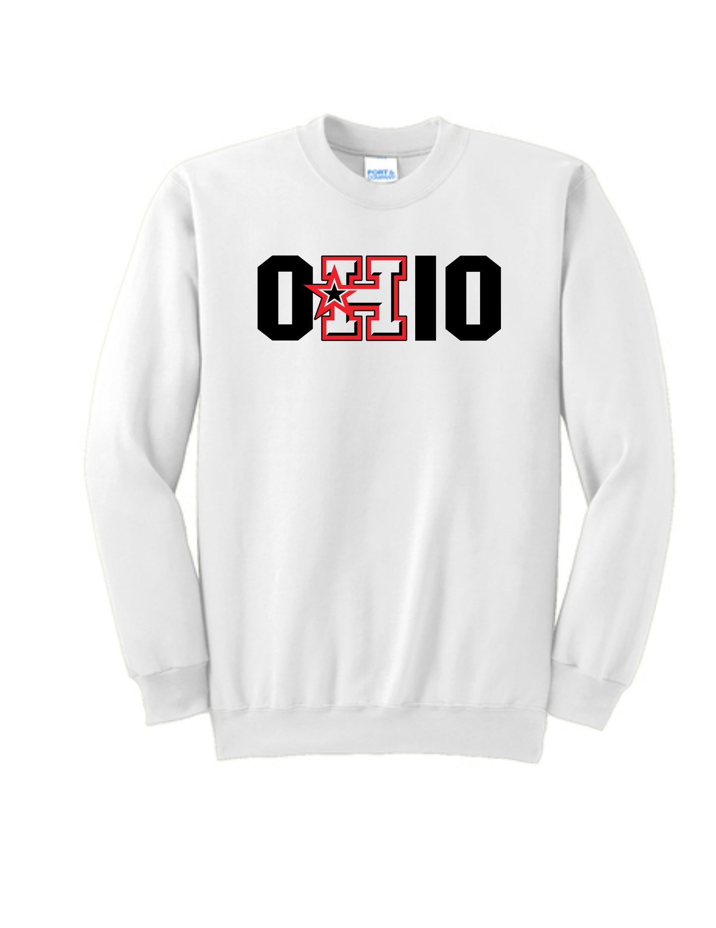 Port & Company® Essential Fleece Crewneck Sweatshirt OHIO logo