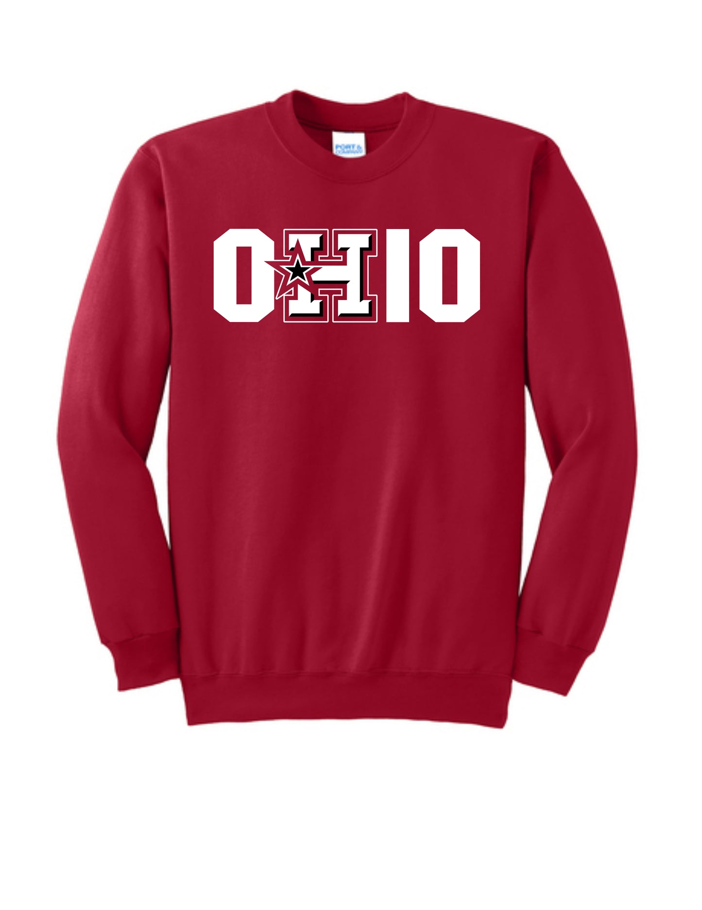 Port & Company® Essential Fleece Crewneck Sweatshirt OHIO logo