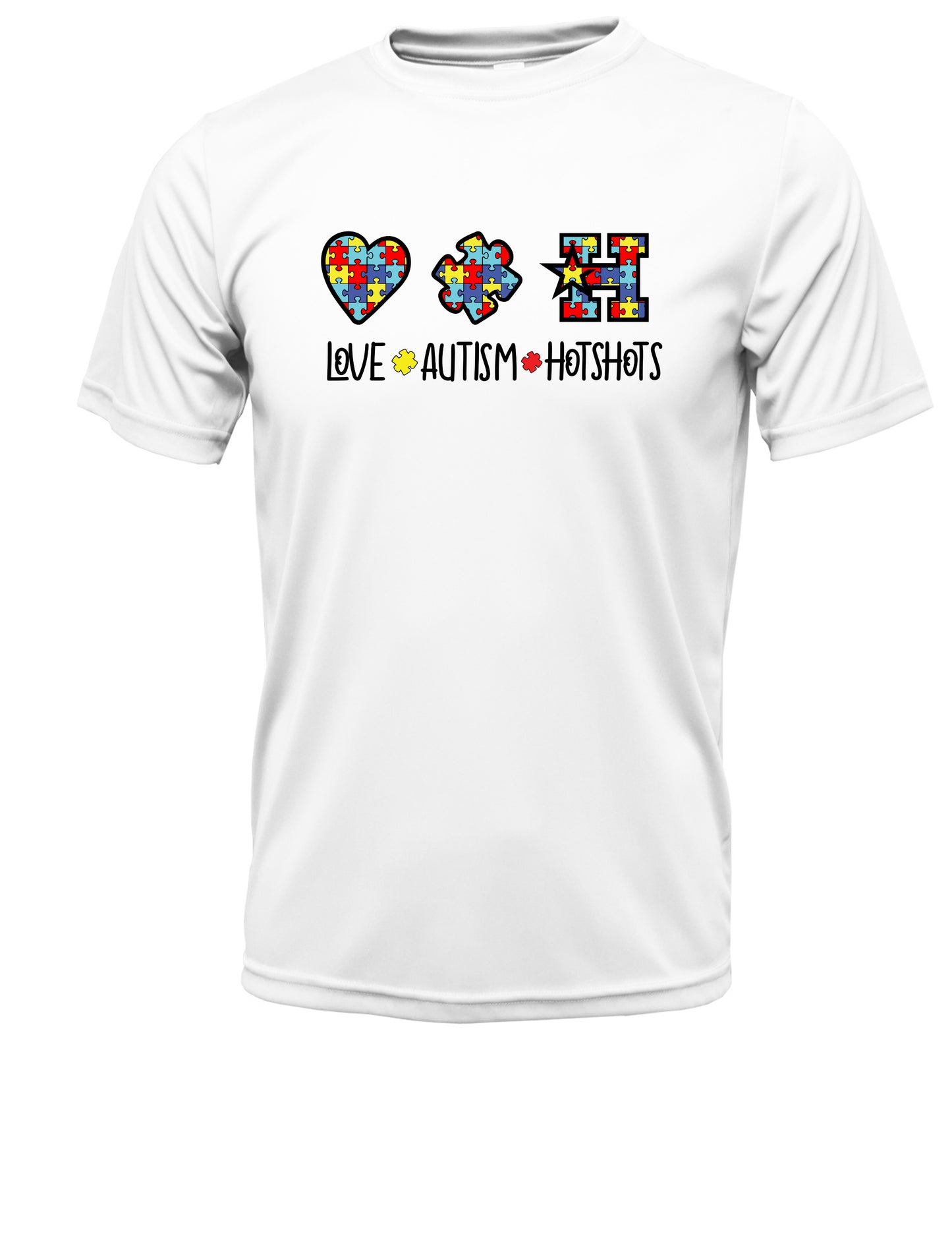 Love Autism Hotshots Xtreme tek SS dri fit