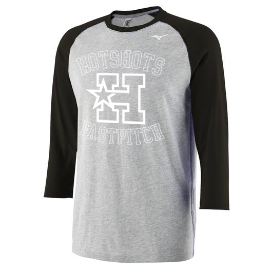 MEN'S MIZUNO 3/4 BASEBALL PRACTICE TEE