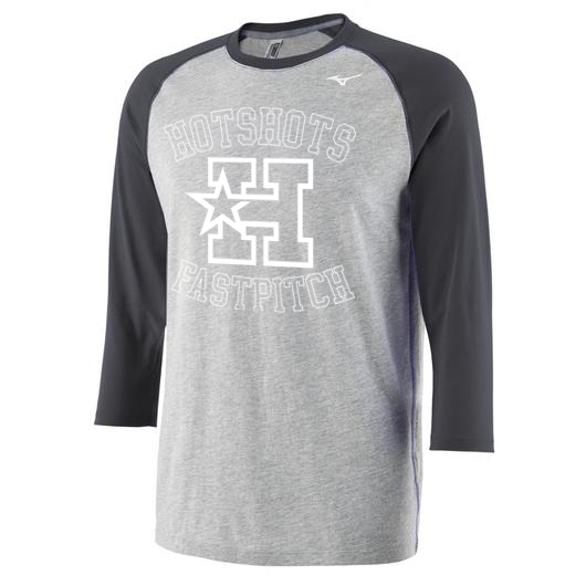 MEN'S MIZUNO 3/4 BASEBALL PRACTICE TEE