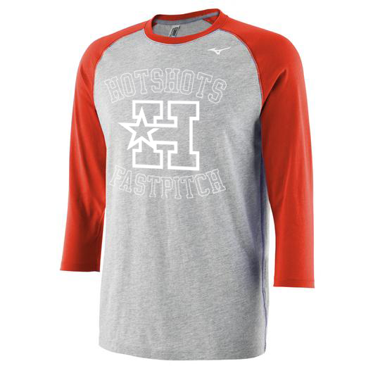 MEN'S MIZUNO 3/4 BASEBALL PRACTICE TEE