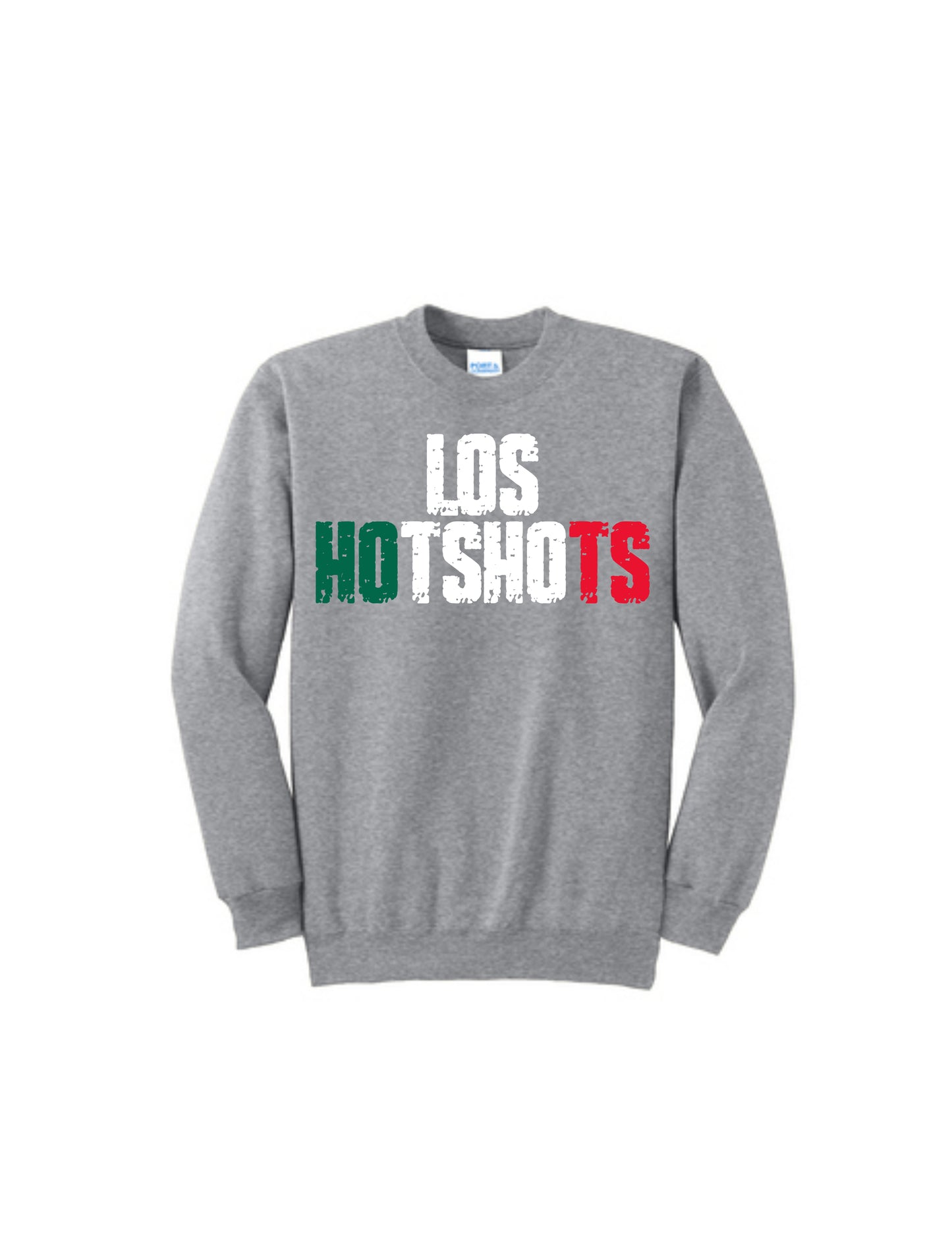 "LOS HOTSHOTS " logo Port & Company® Essential Fleece Crewneck Sweatshirt