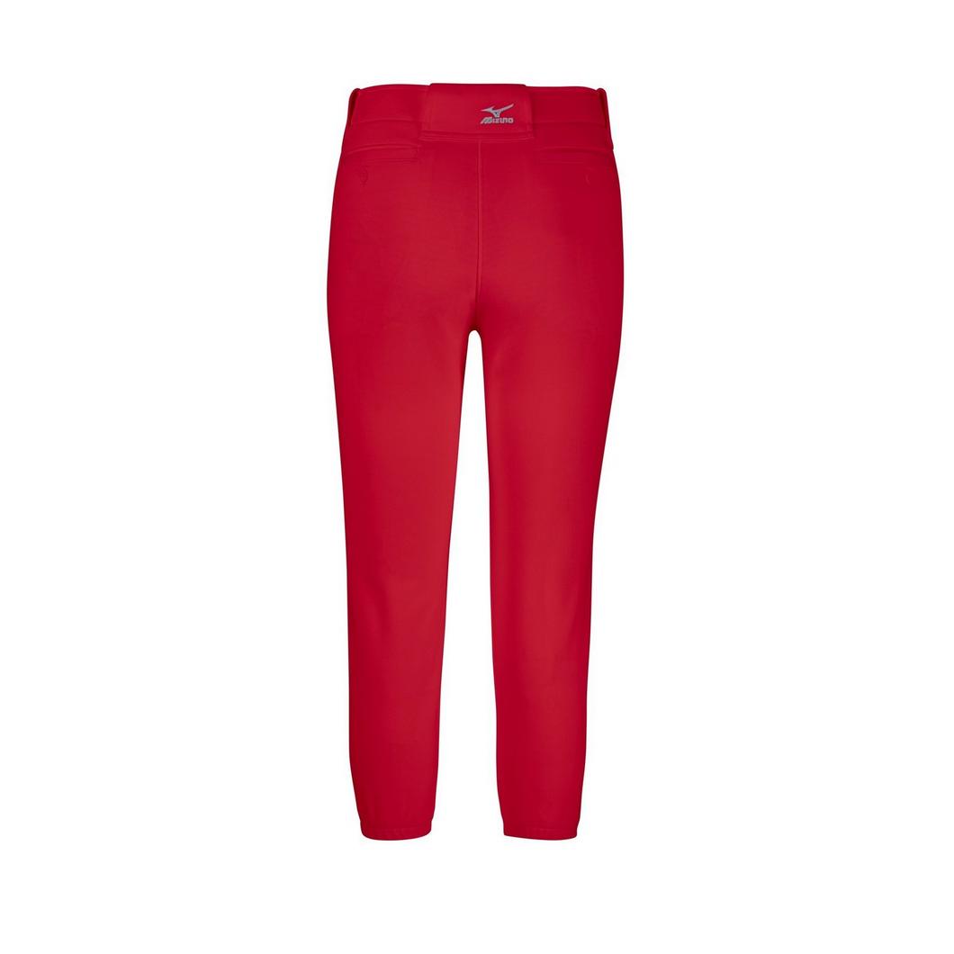 Red Mizuno Belted Softball Pant