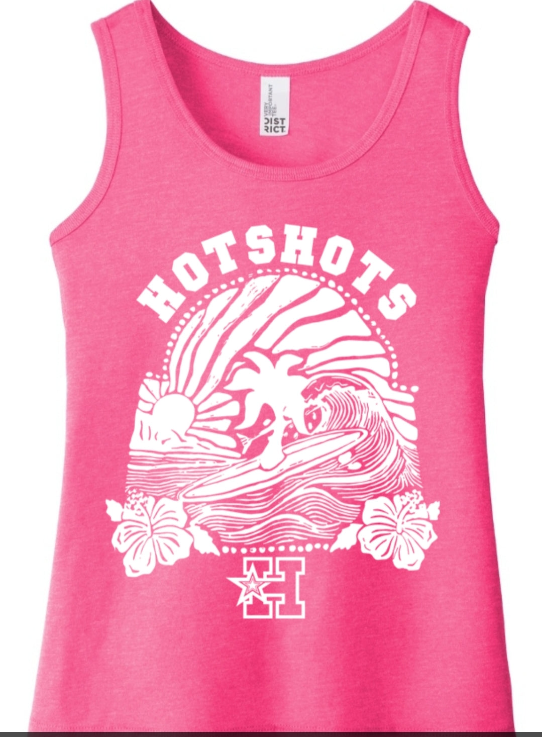 Hotshots Pink Palm tank YOUTH