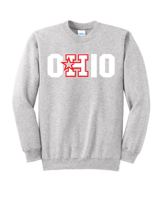 Port & Company® Essential Fleece Crewneck Sweatshirt OHIO logo