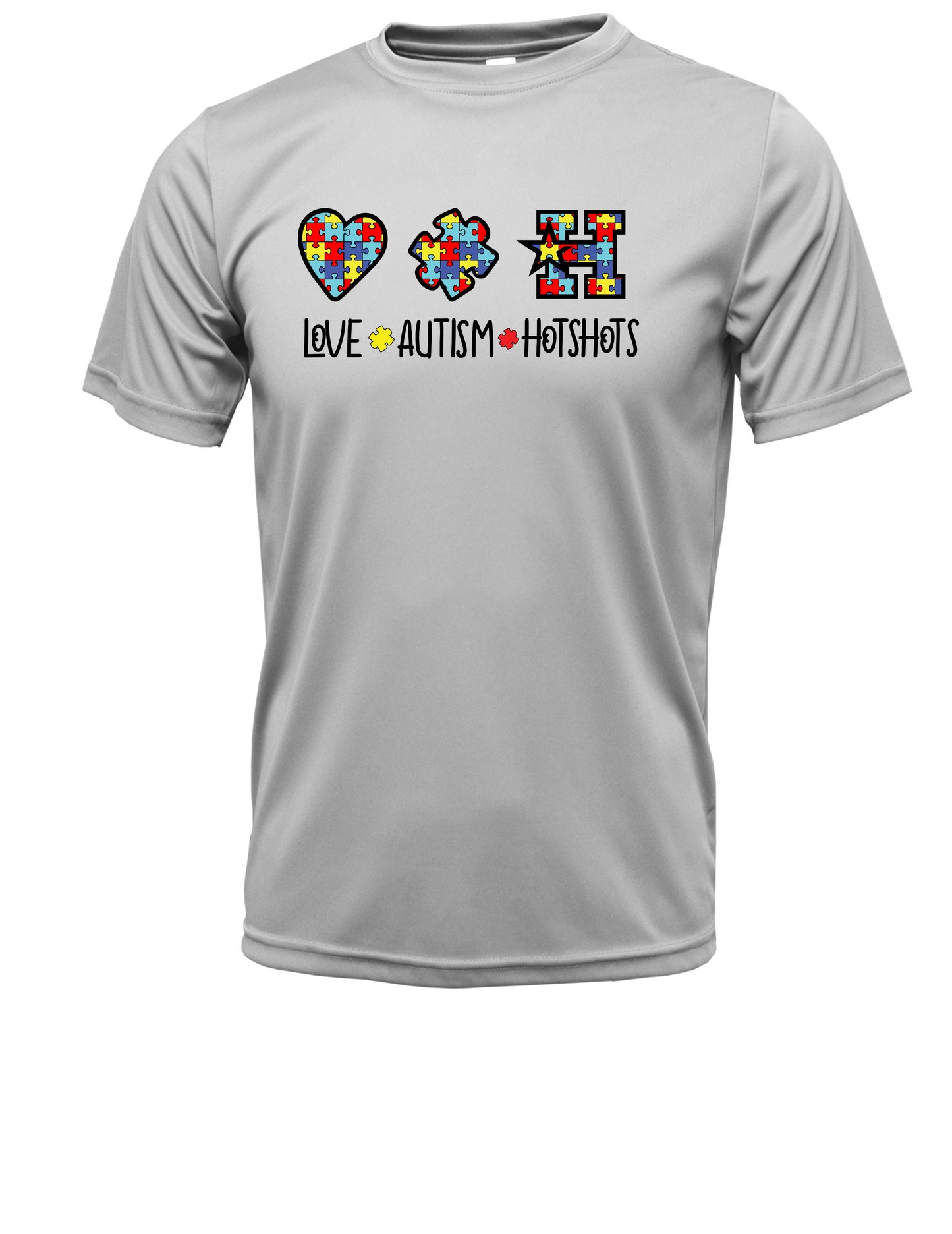 Love Autism Hotshots Xtreme tek SS dri fit