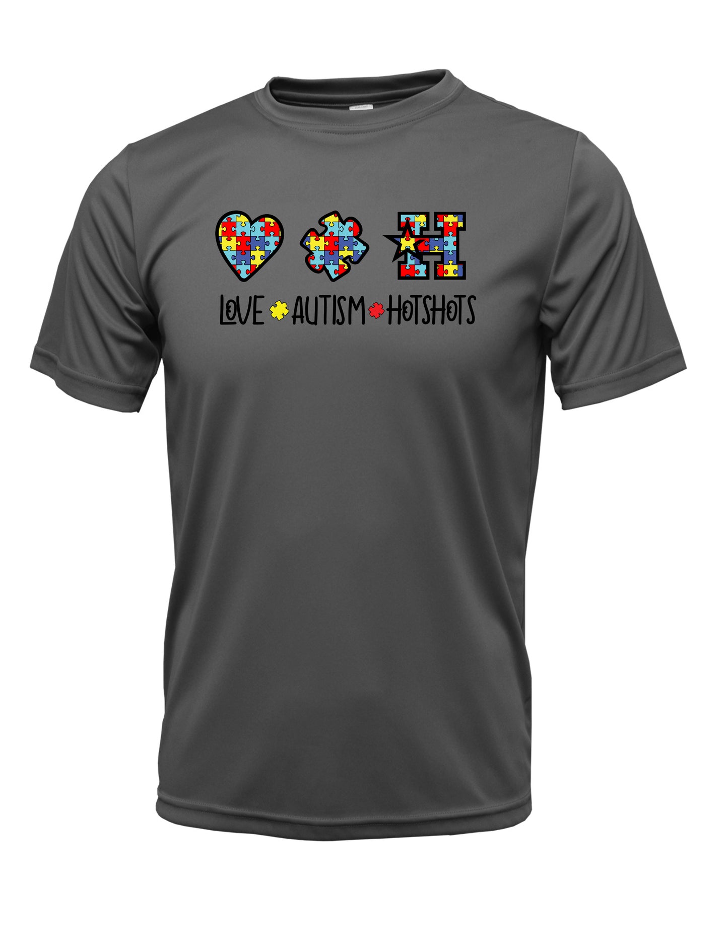 Love Autism Hotshots Xtreme tek SS dri fit