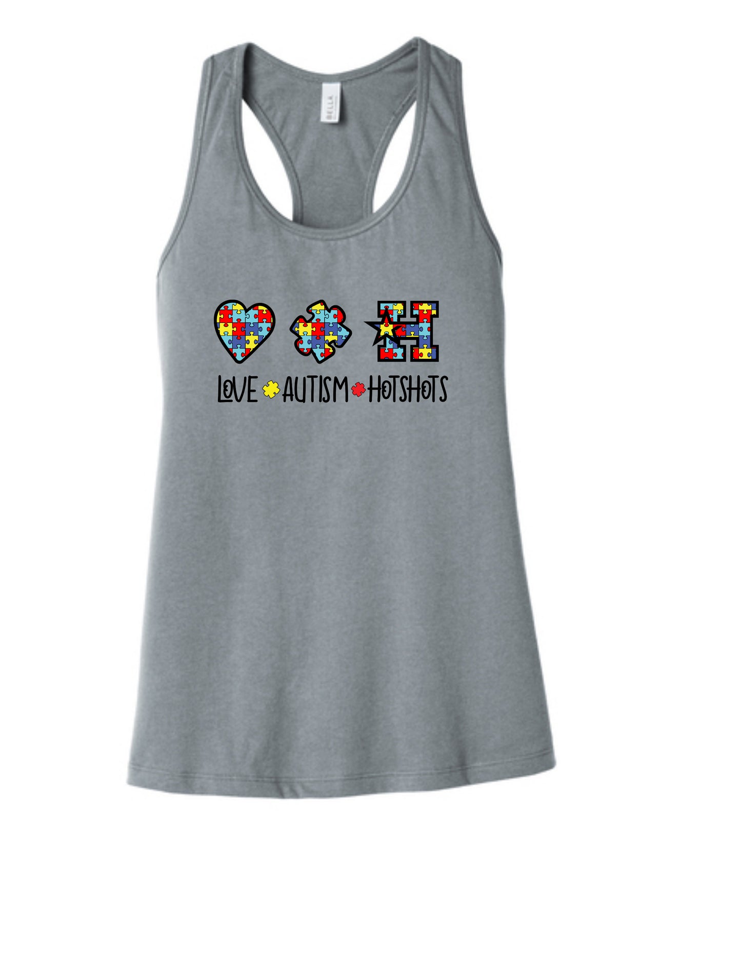 "Love Autism Hotshots" Bella Canvas Women's Tank Top