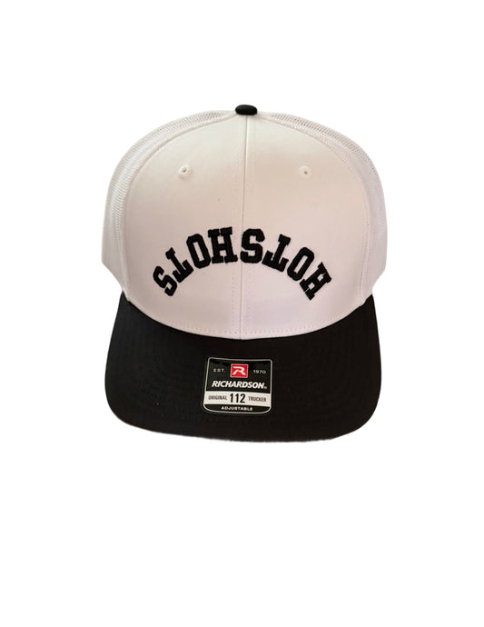 Richardson White/Black Snpckback- upside down Hotshots