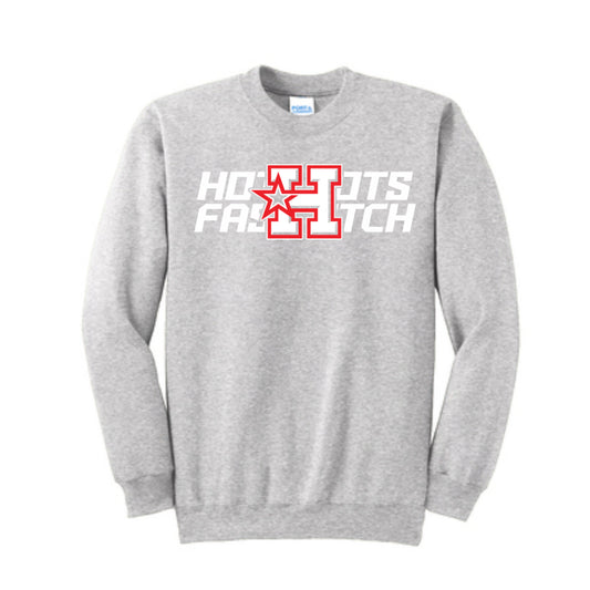 Port & Company® Essential Fleece Crewneck Sweatshirt HSFP overlay logo