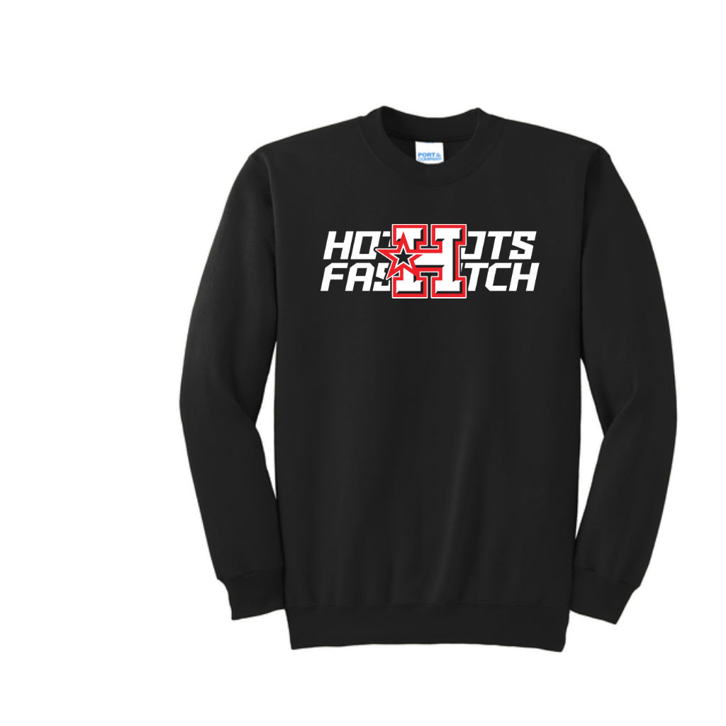 Port & Company® Essential Fleece Crewneck Sweatshirt HSFP overlay logo