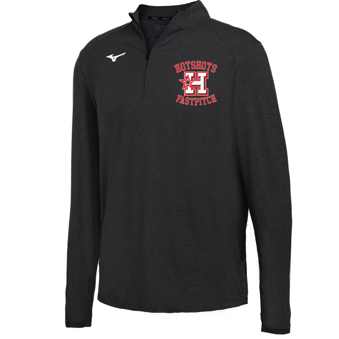 Mizuno UPF TRN 1/4 zip embroidered logo